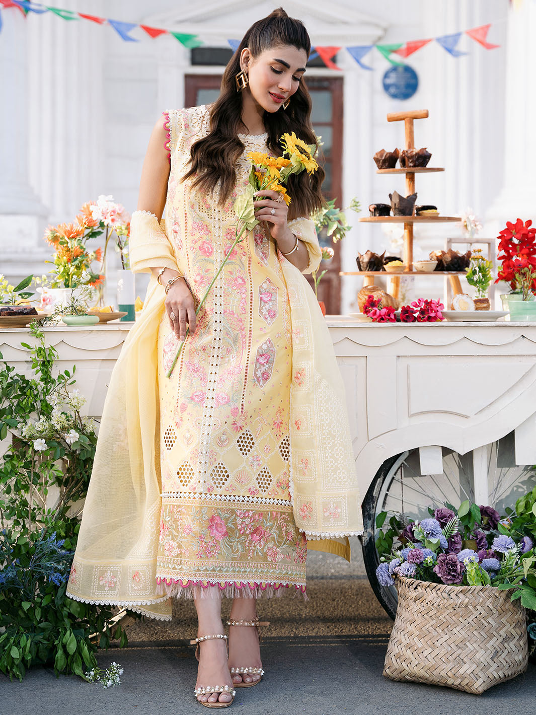 CLARA BY BINILYAS EMBROIDERED 3 PC LUXURY LAWN ||212 - B