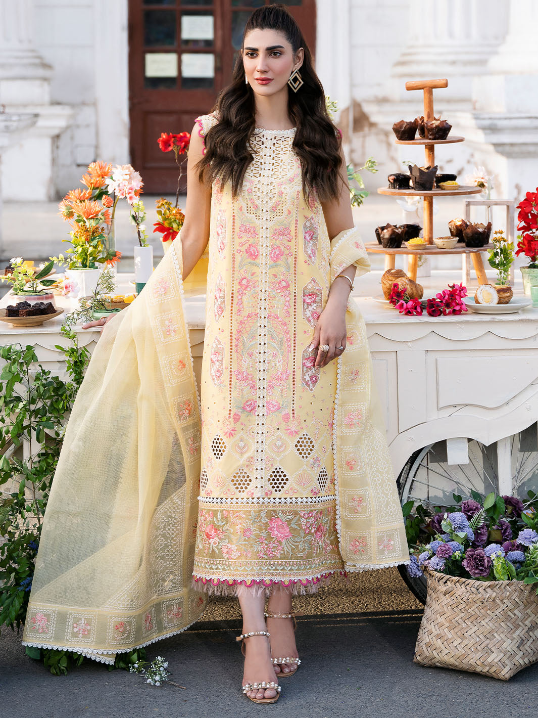 CLARA BY BINILYAS EMBROIDERED 3 PC LUXURY LAWN ||212 - B