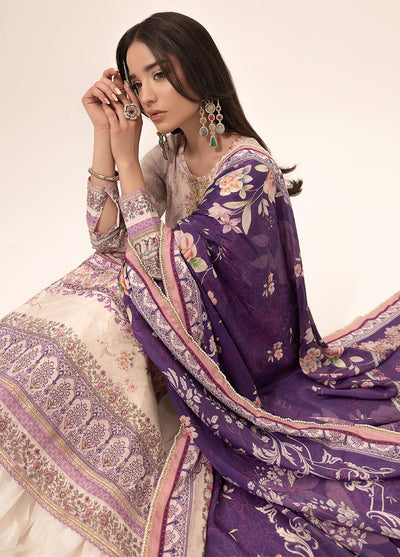 Digital printed handwork silk