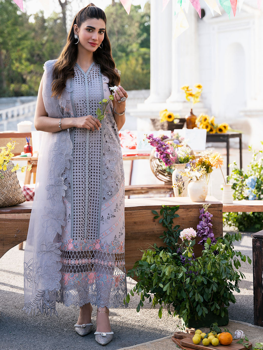 CLARA BY BINILYAS EMBROIDERED 3 PC LUXURY LAWN ||215 - B