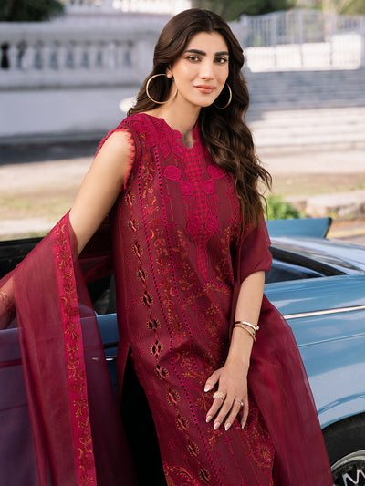 CLARA BY BINILYAS EMBROIDERED 3 PC LUXURY LAWN ||211 - B