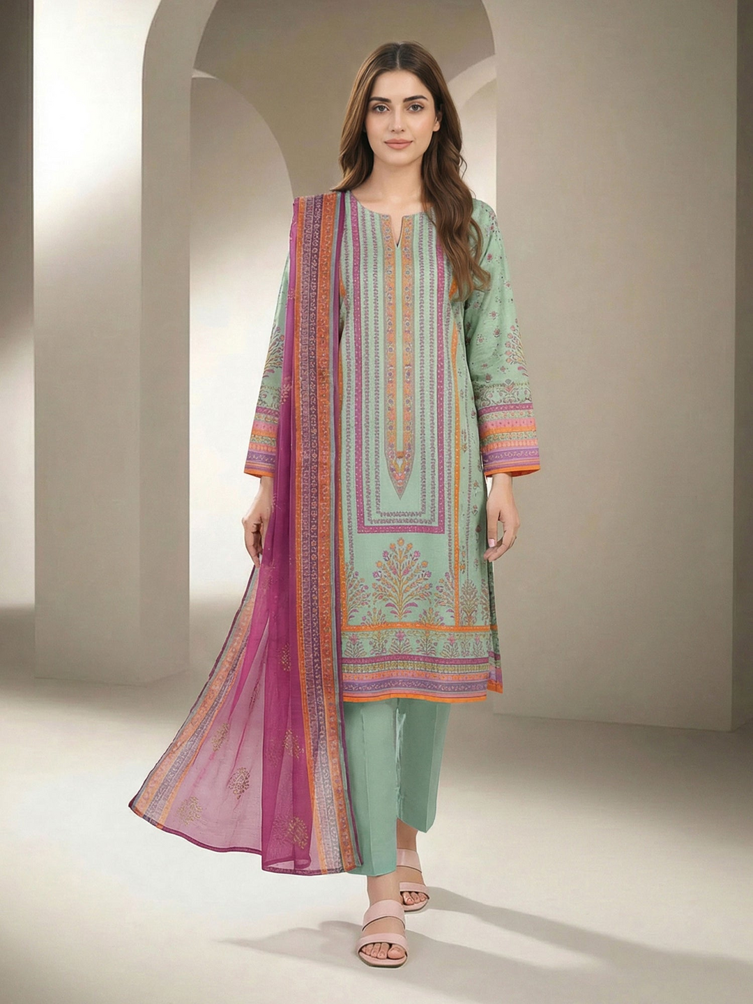 3 Piece Lawn Suit (Unstitched)