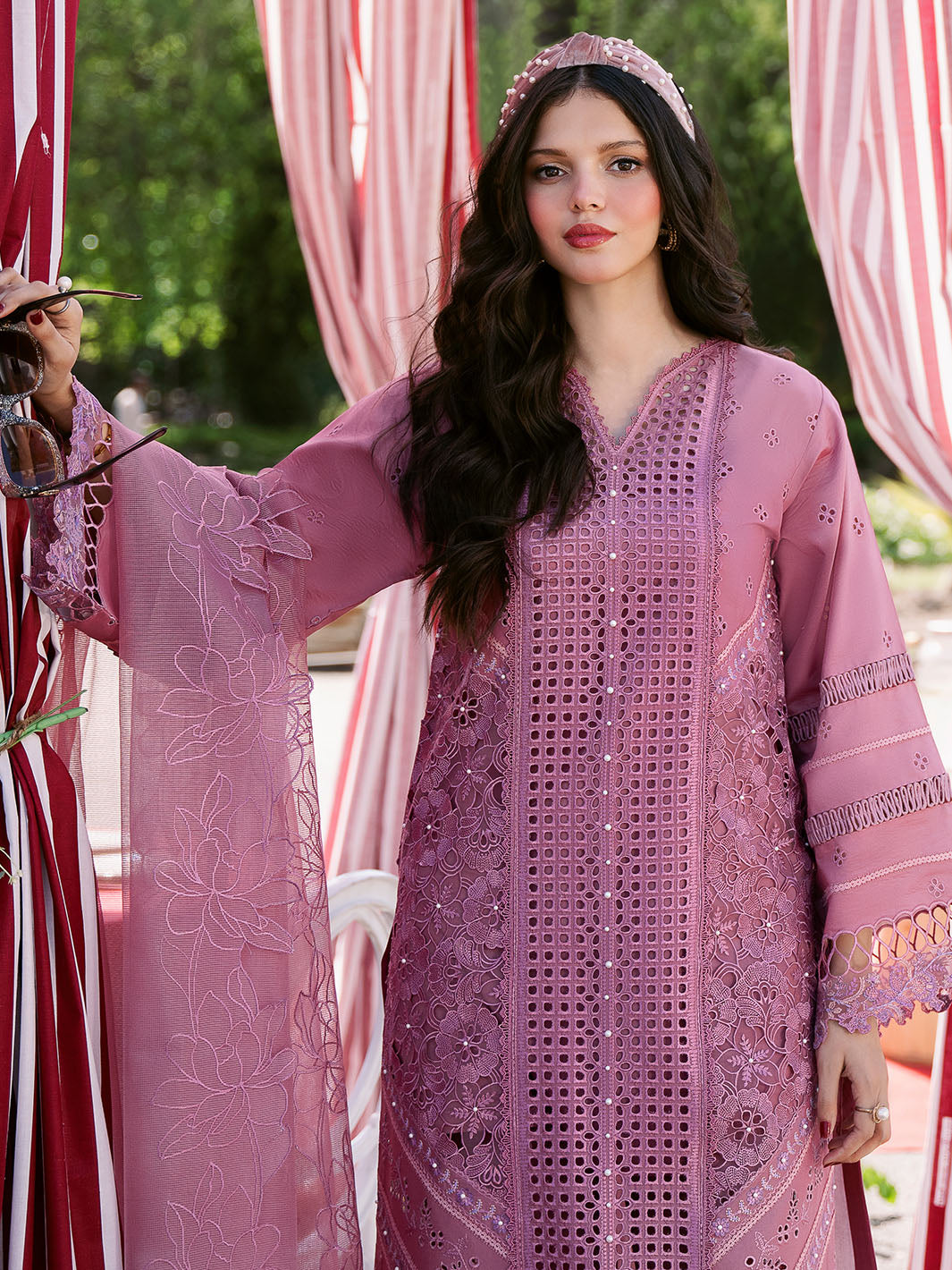 CLARA BY BINILYAS EMBROIDERED 3 PC LUXURY LAWN ||215 - A