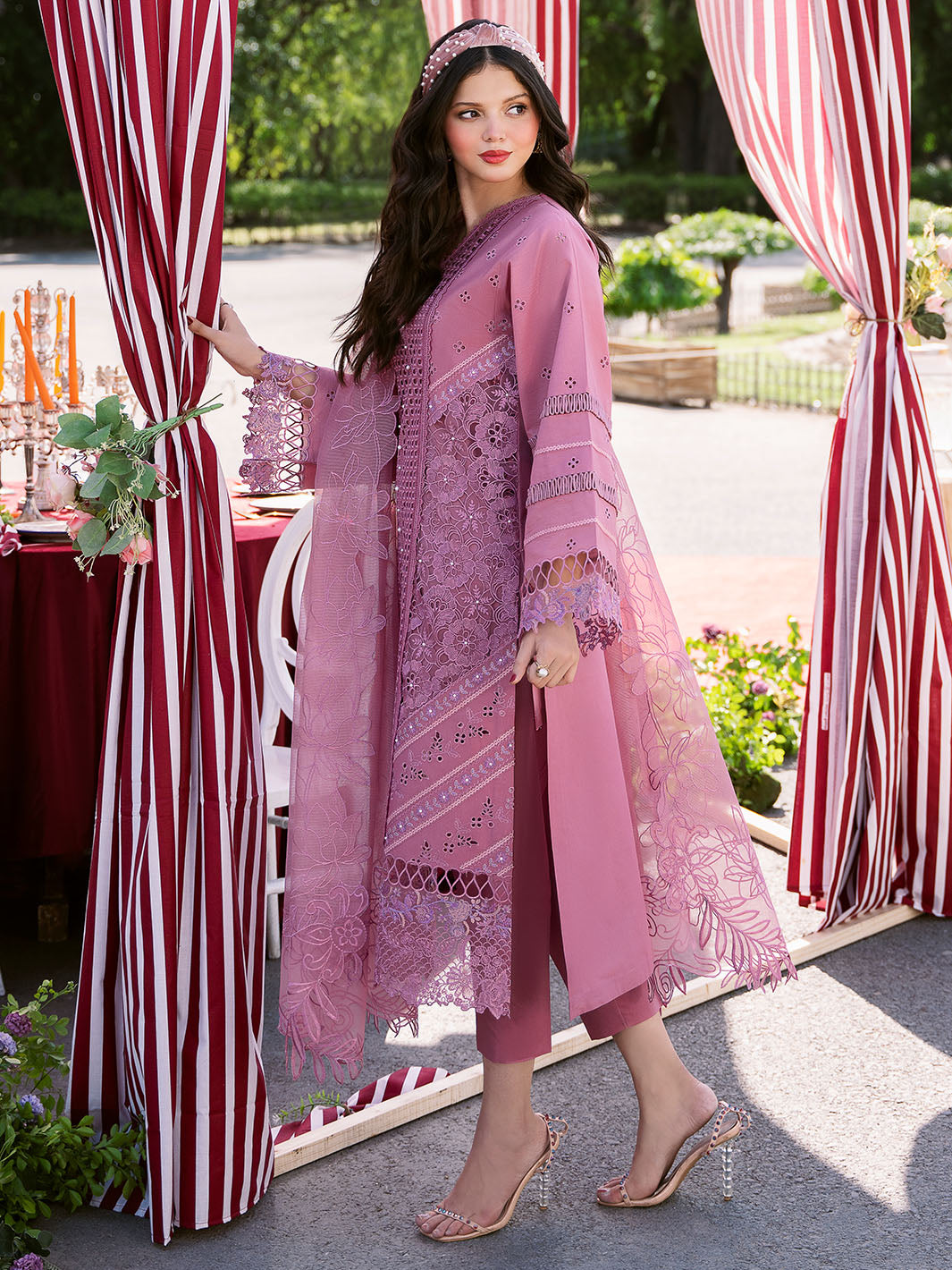 CLARA BY BINILYAS EMBROIDERED 3 PC LUXURY LAWN ||215 - A