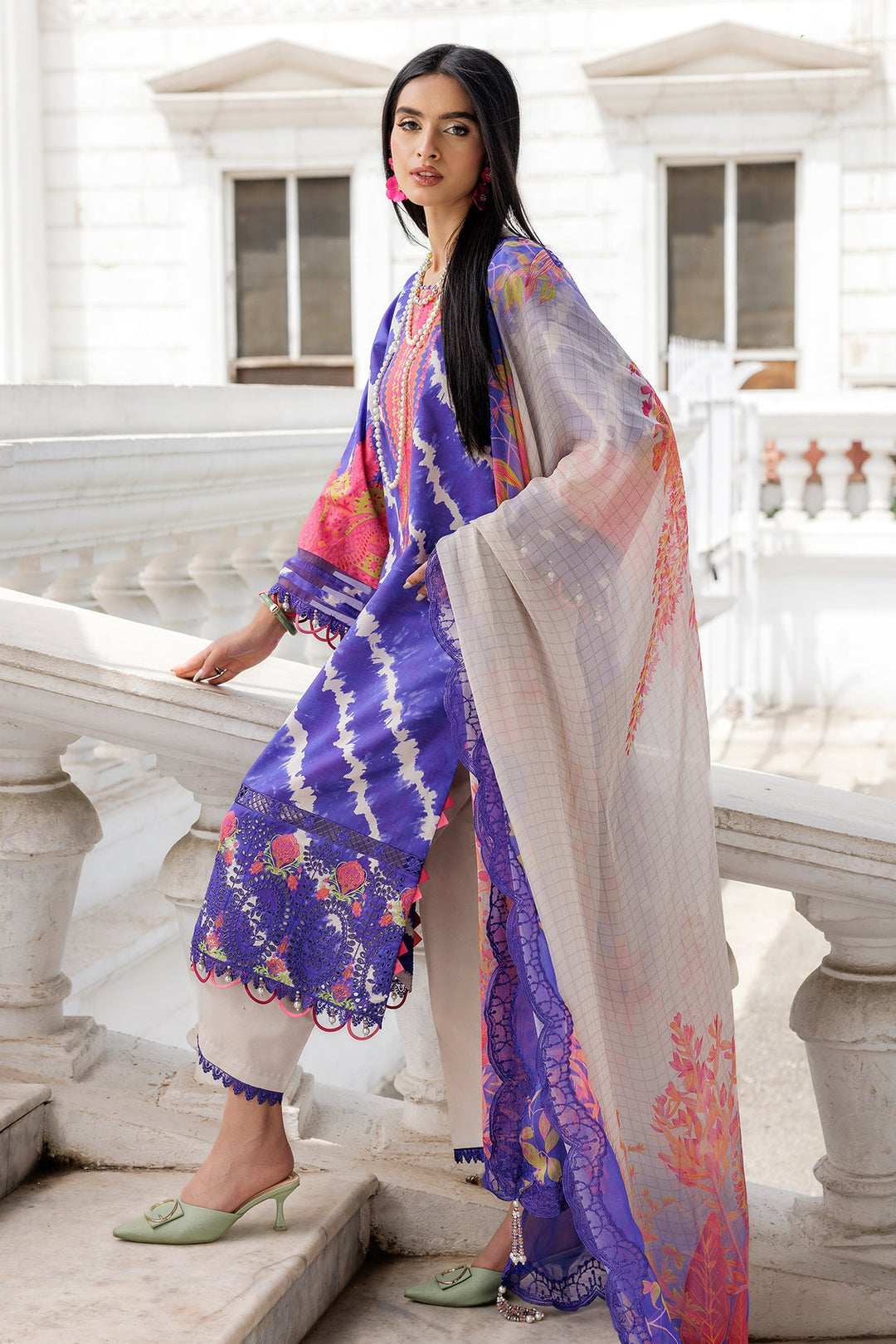 3-PC Unstitched Embroidered Lawn Collection