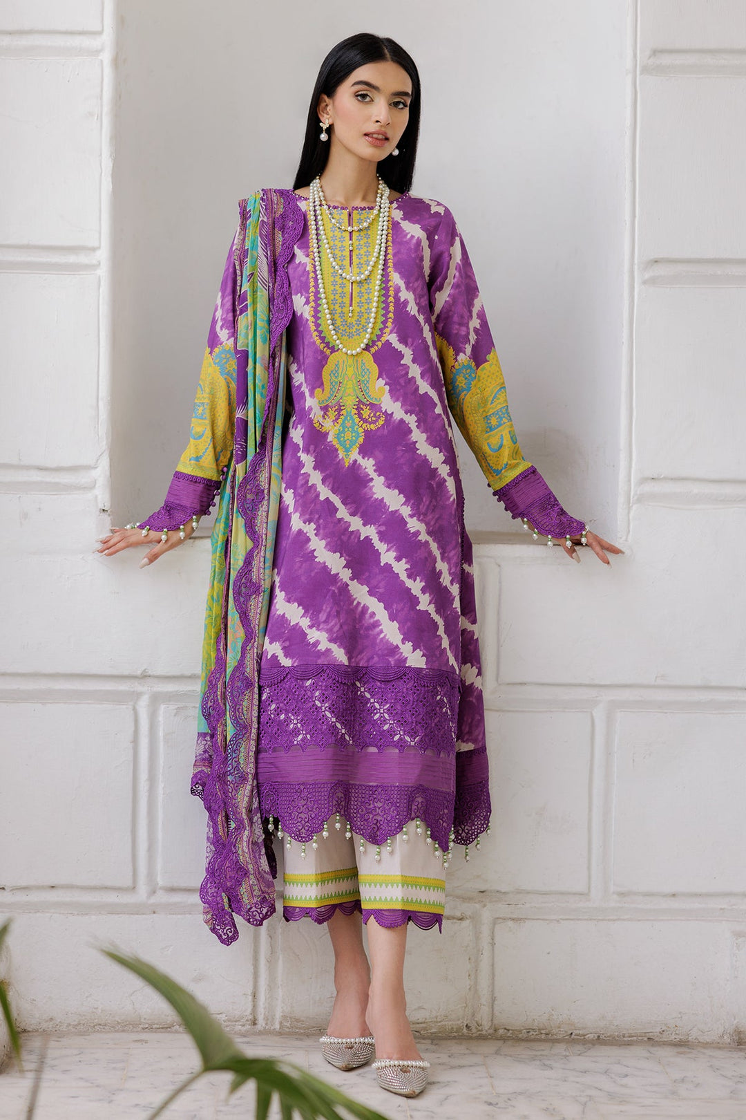 3-PC Unstitched Embroidered Lawn Collection