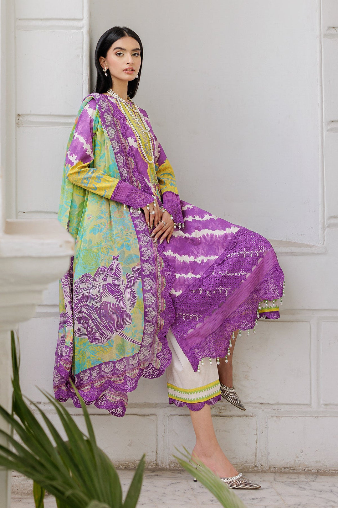 3-PC Unstitched Embroidered Lawn Collection