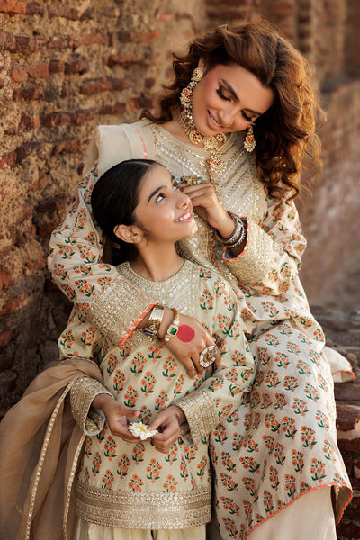 3-PC Embroidered Raw-Silk Suit (Pret)