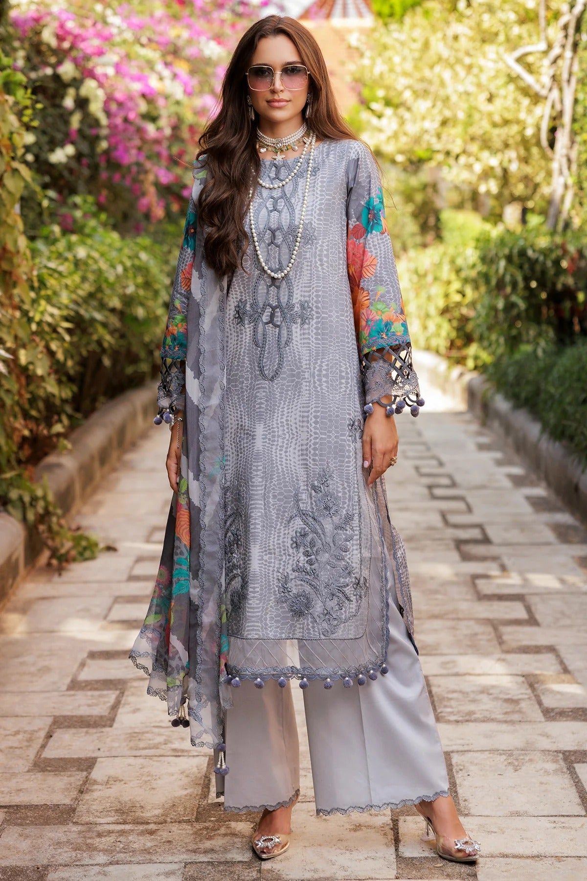 3-PC Unstitched Embroidered Lawn Collection