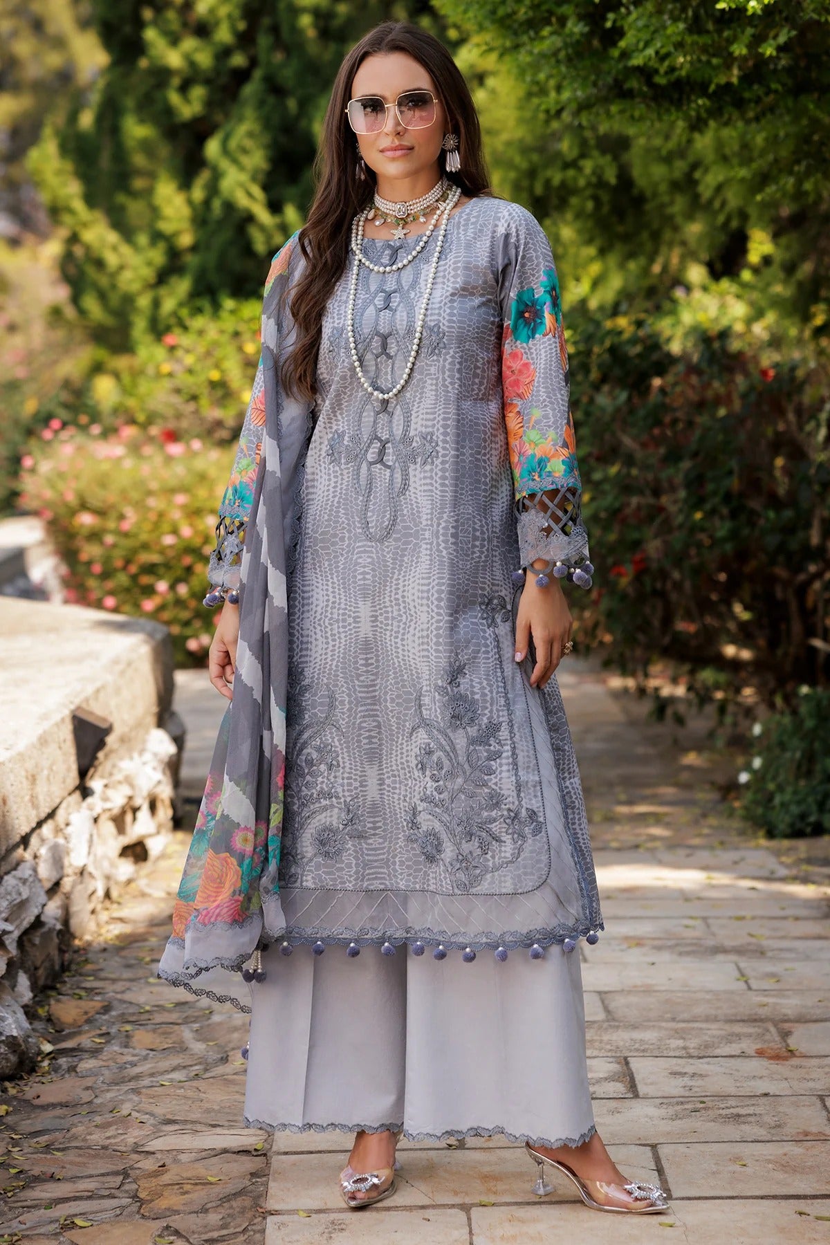 3-PC Unstitched Embroidered Lawn Collection