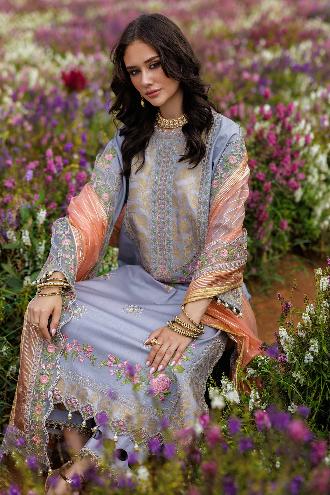 3-PC Unstitched Embroidered Lawn Collection