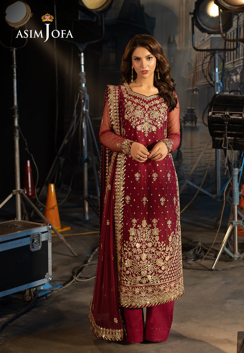 Embroidered Net 3 Pcs
