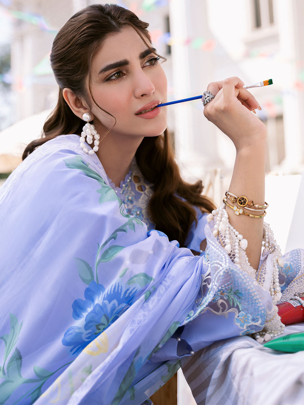 CLARA BY BINILYAS EMBROIDERED 3 PC LUXURY LAWN ||213 - A