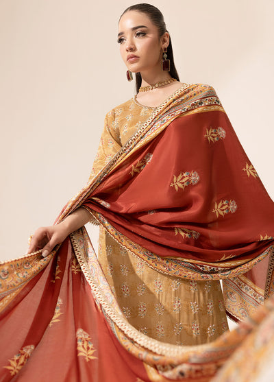 Digital printed handwork silk