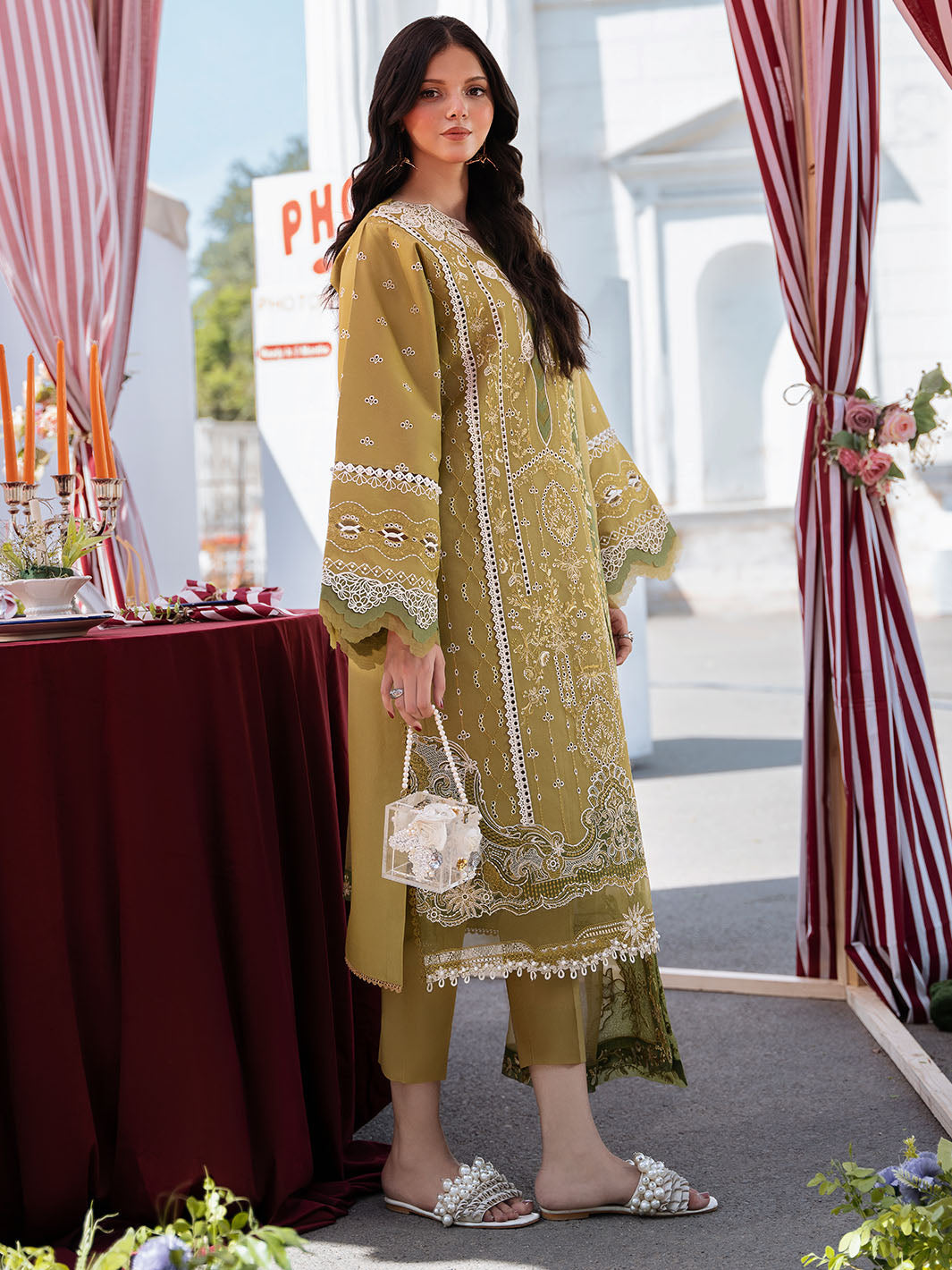 CLARA BY BINILYAS EMBROIDERED 3 PC LUXURY LAWN ||211 - A