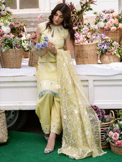 CLARA BY BINILYAS EMBROIDERED 3 PC LUXURY LAWN ||214 - B