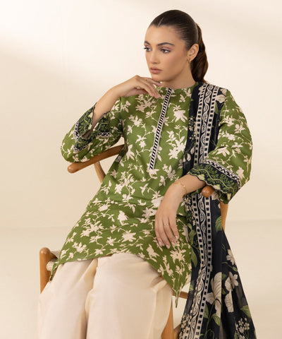 2 Piece Printed Cotton Viscose Suit