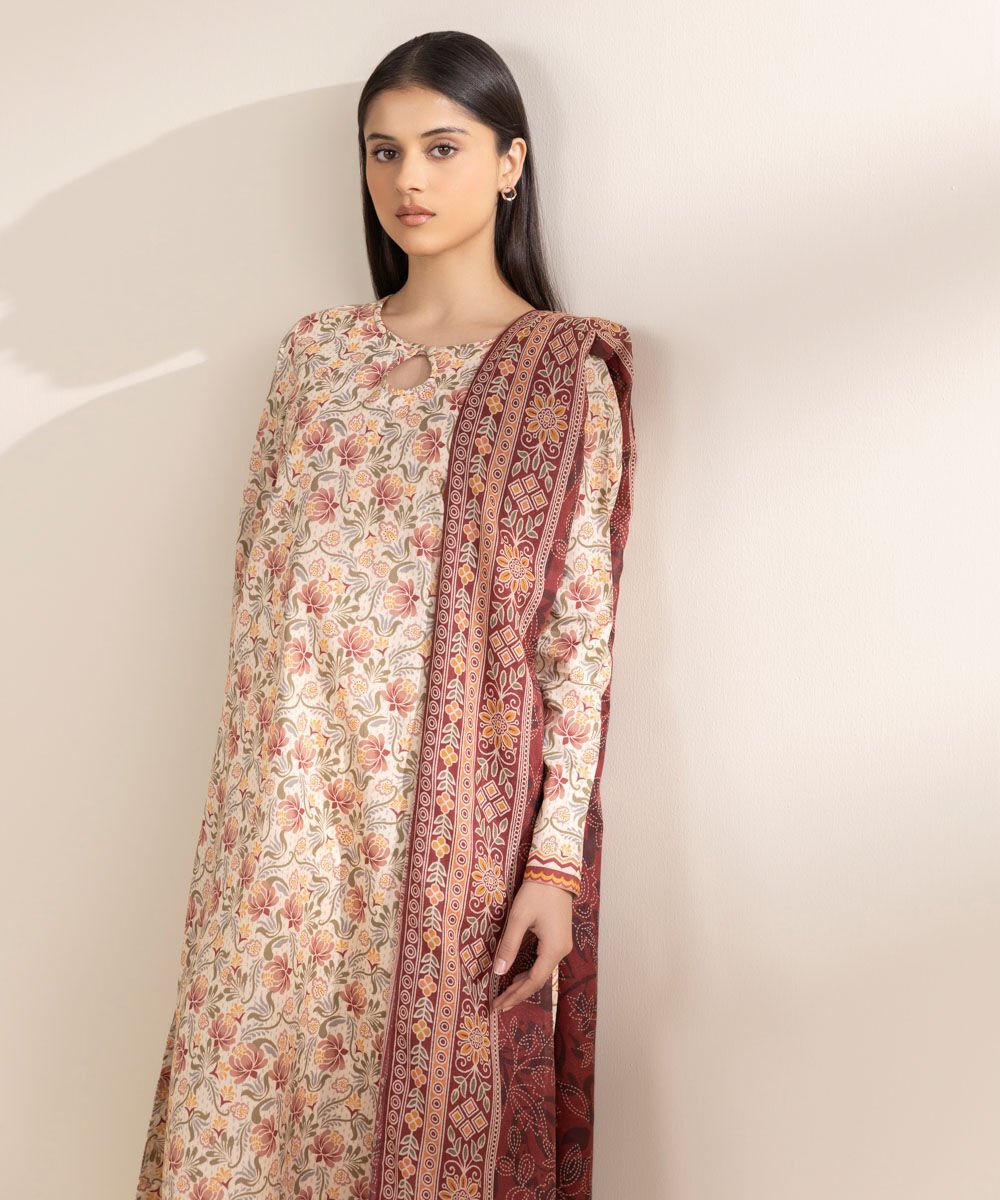 3 Piece - Printed Lawn Suit