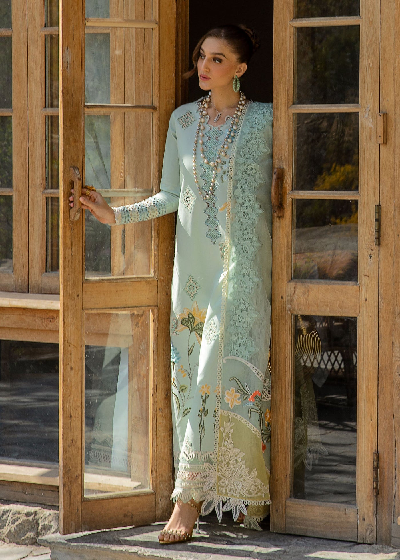 CRIMSON LUXURY LAWN - Aqua