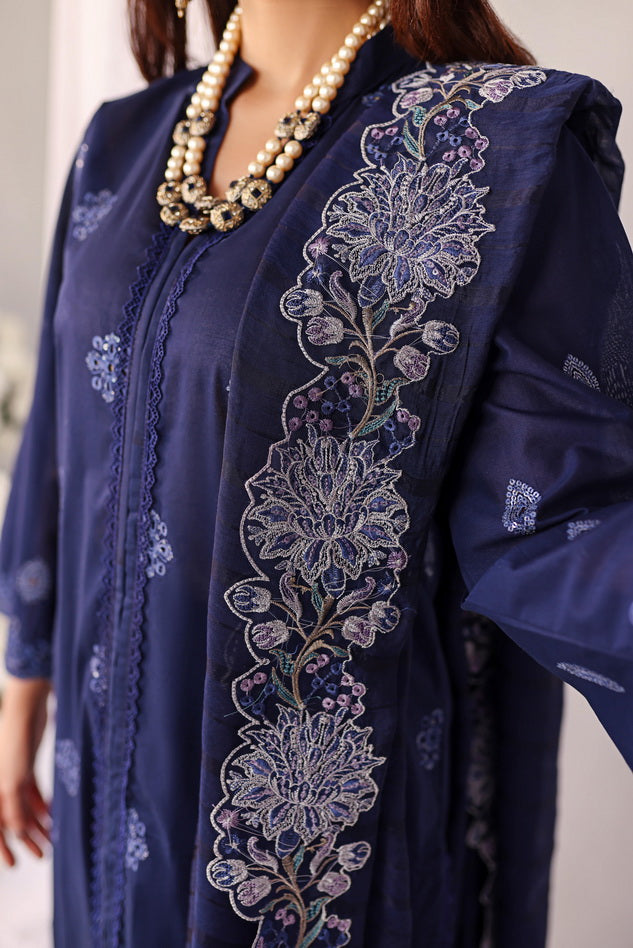 Humdum Unstitched Chikankari Embroidered Lawn