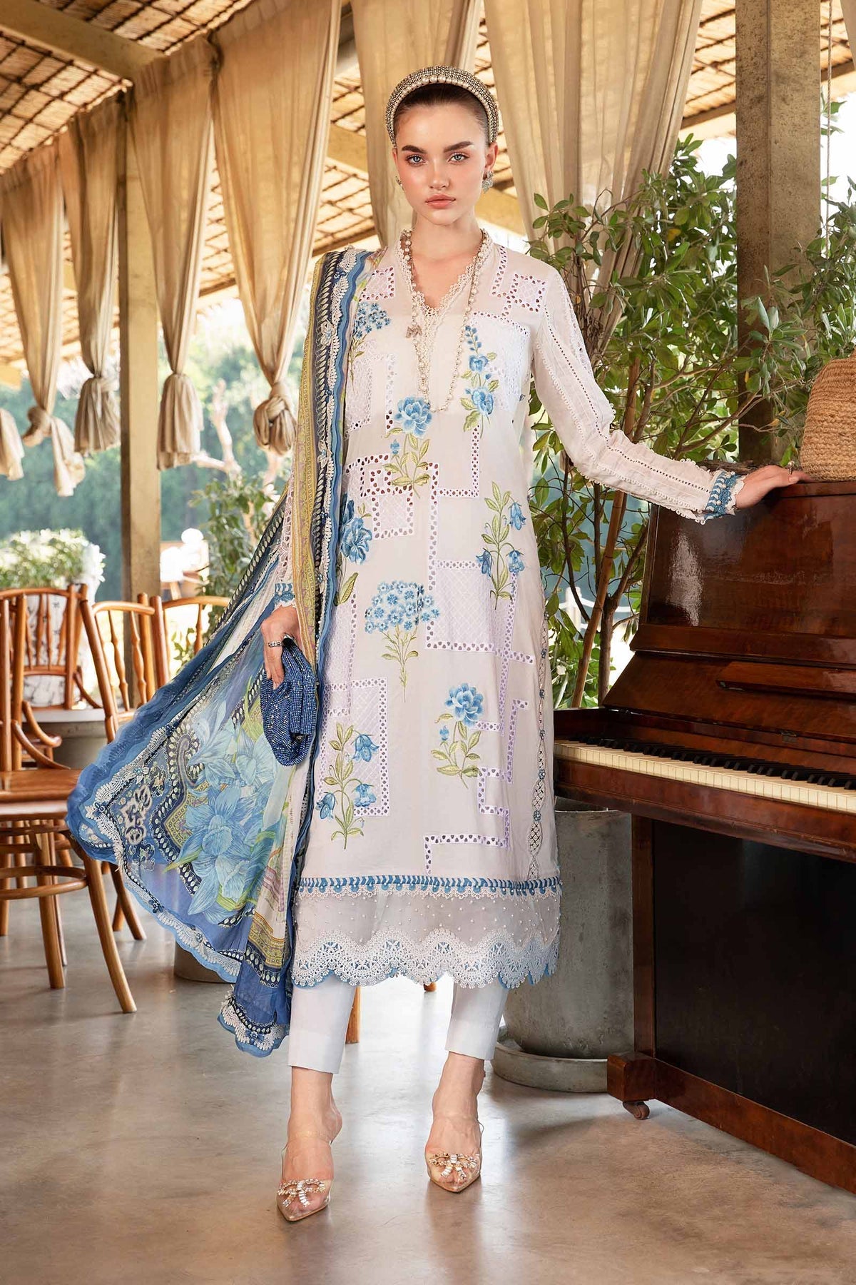 3 Piece Unstitched Printed Lawn Suit
