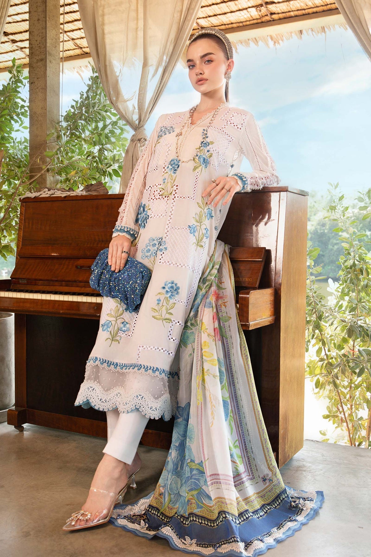 3 Piece Unstitched Printed Lawn Suit