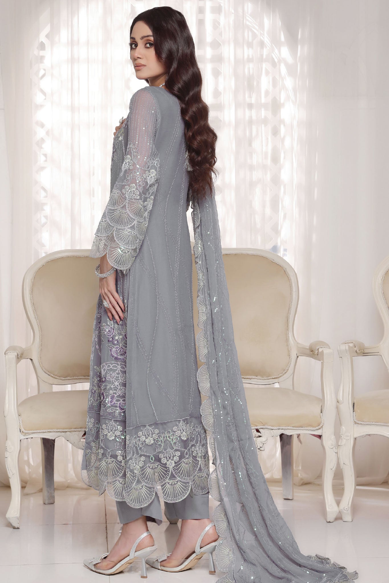 Myra Luxury Embroidered Chiffon 3 Piece