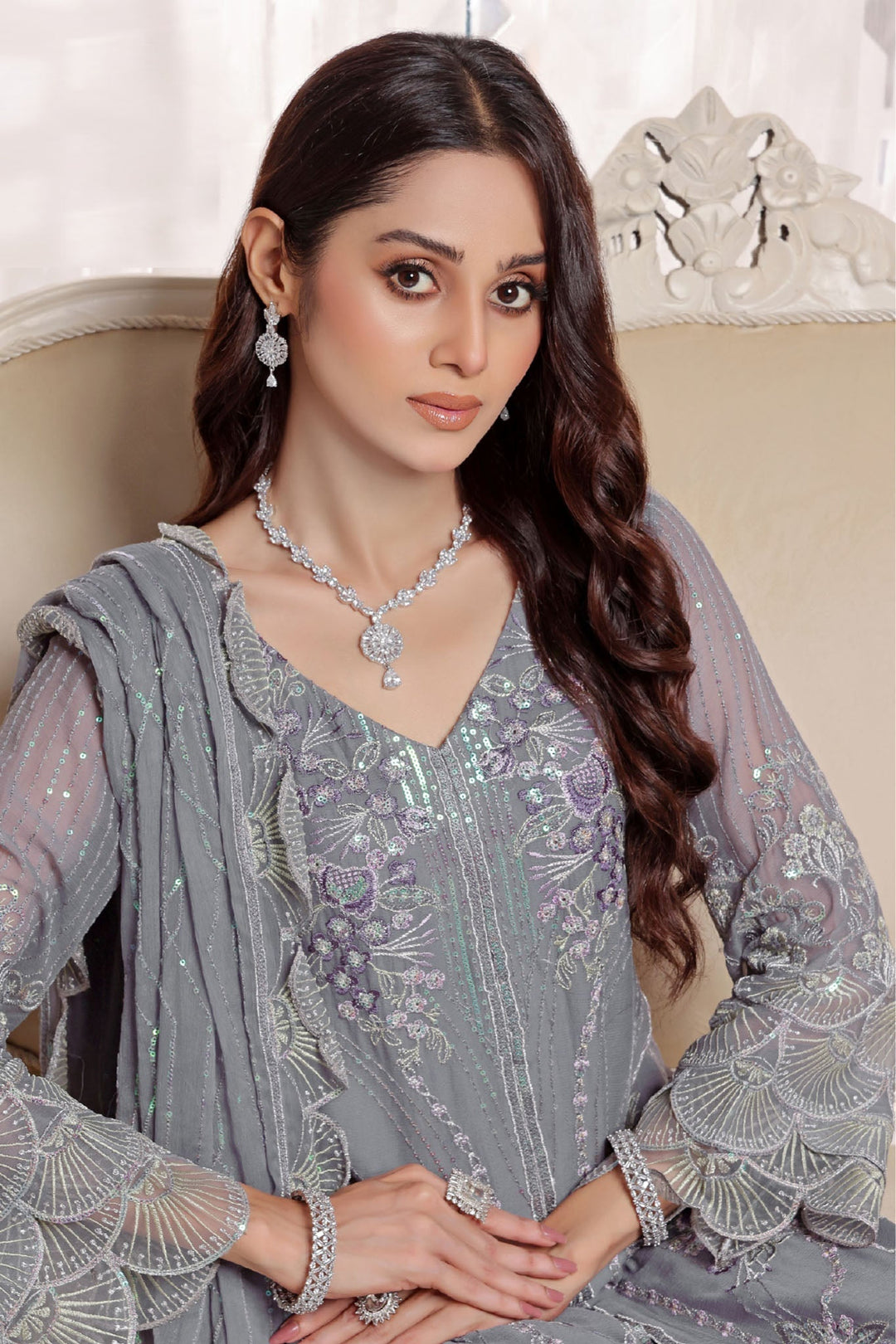 Myra Luxury Embroidered Chiffon 3 Piece