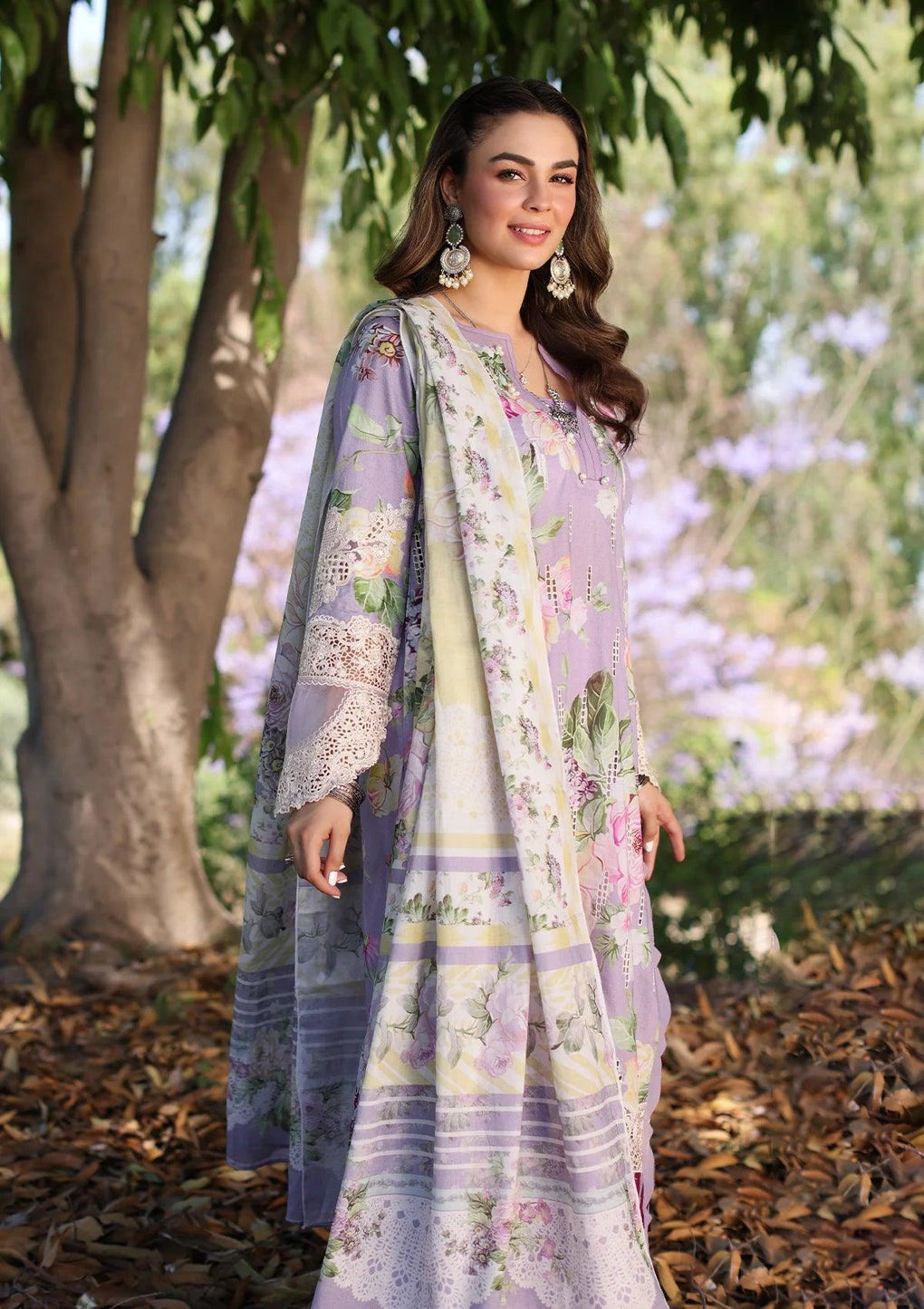 ELAF PRINT CHIKANKARI - LILAC L’AMOUR