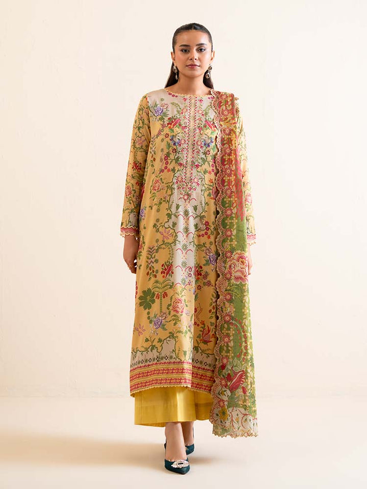 3-Piece Unstitched Embroidered Lawn Suit
