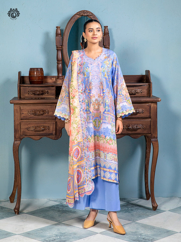 MAHAJAL  Unstitched Lawn 3  pc