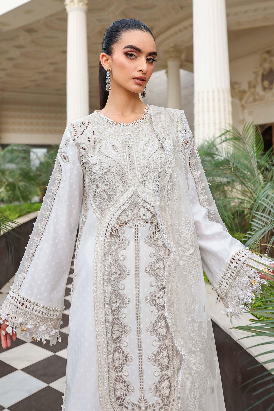 3 Piece Unstitched Embroidered Lawn Suit