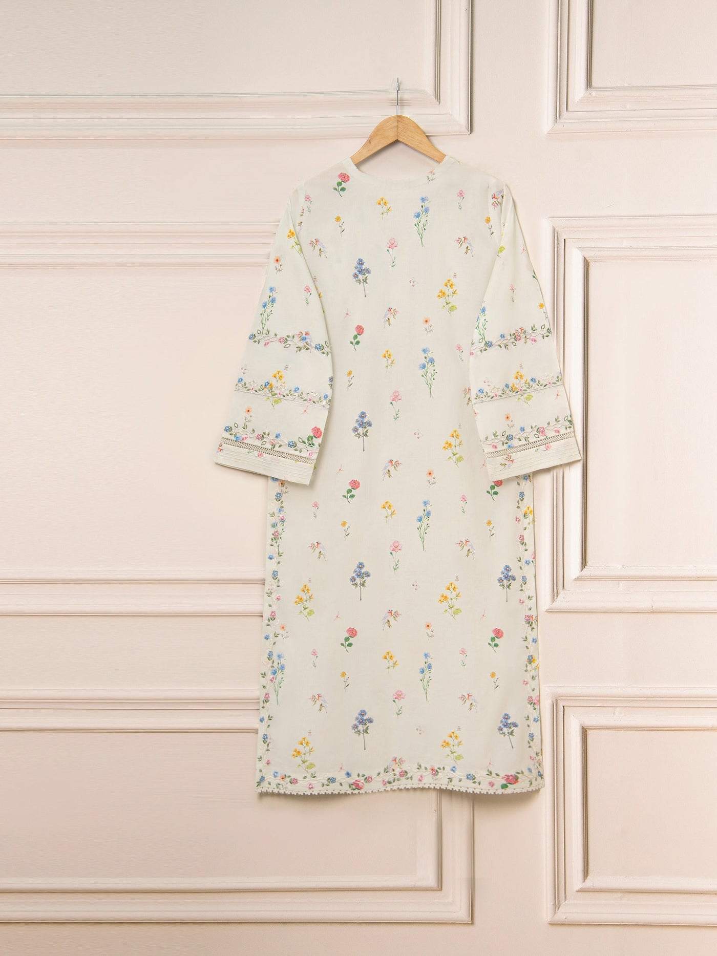 2 Piece - Pure Embroidered Cambric Suit