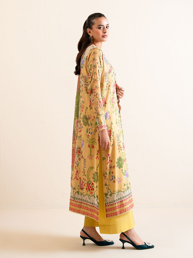 3-Piece Unstitched Embroidered Lawn Suit