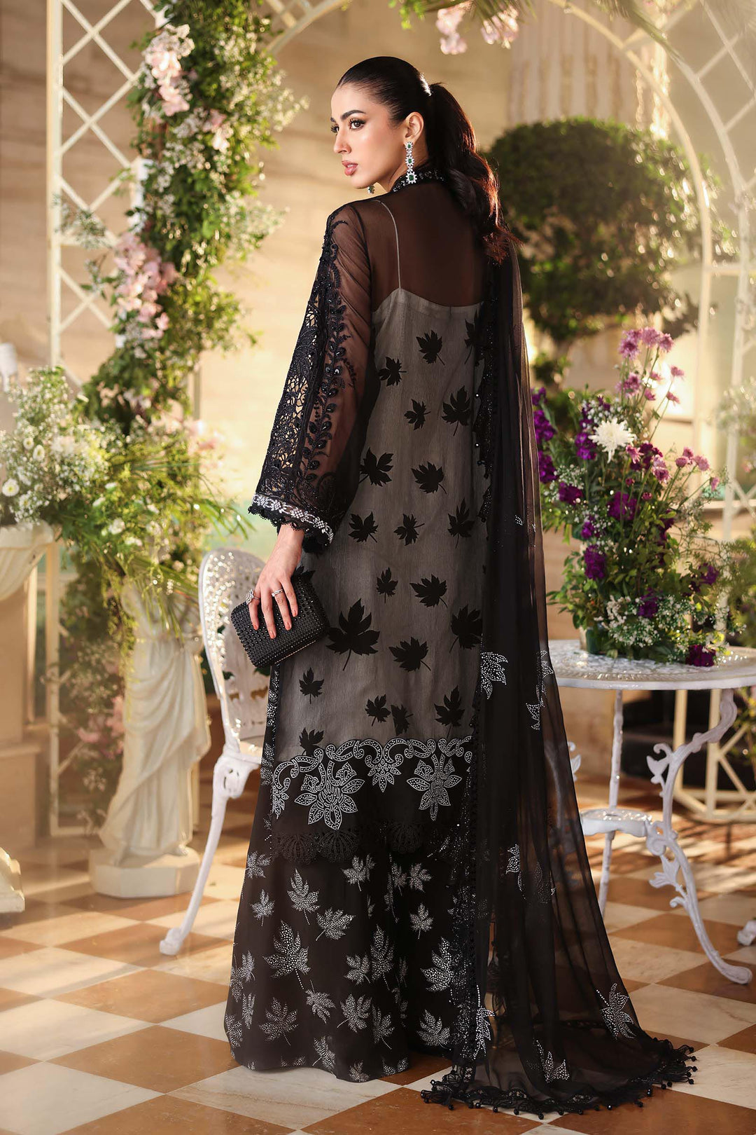 Luxury Chiffon Unstitched 3Pc Suit