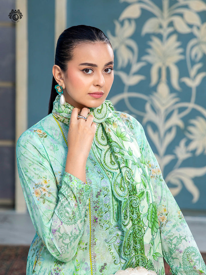 MAHAJAL  Unstitched Lawn 3  pc