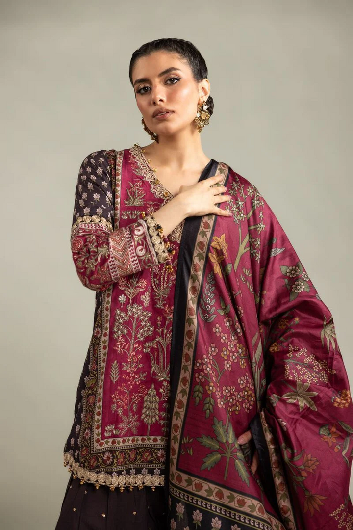 Embroidered | Raw Silk 3-Piece Co-ord Set