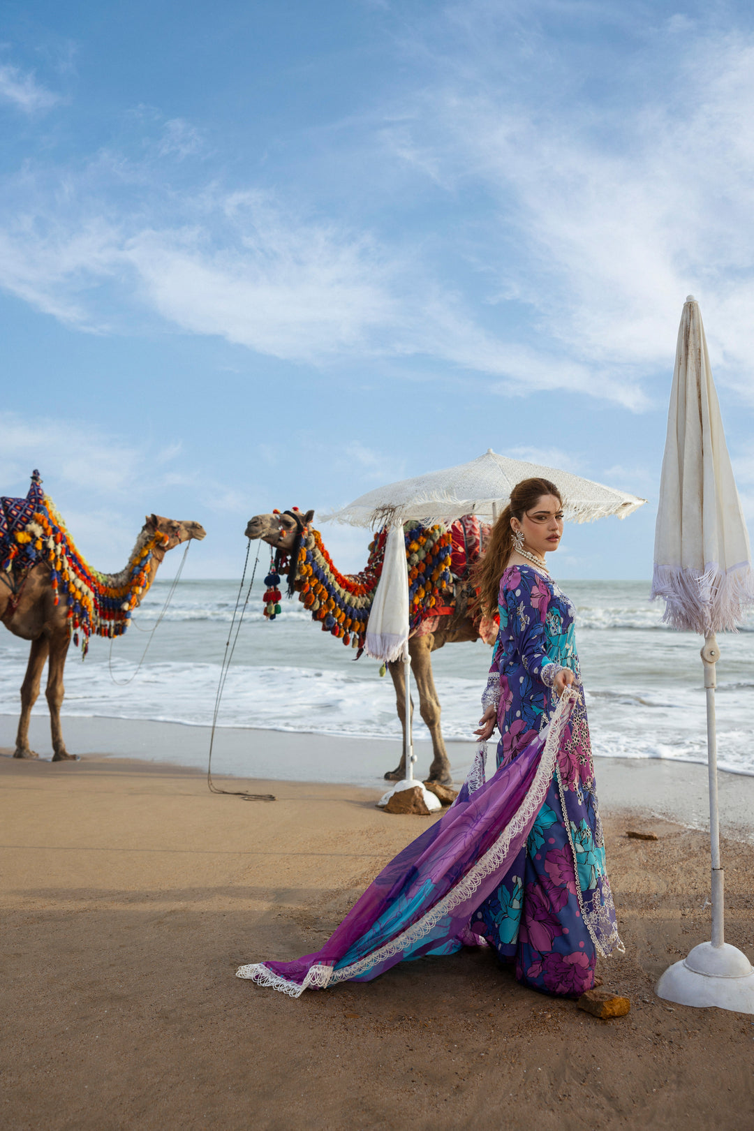 Embroidered Viscose 3-Piece Suit