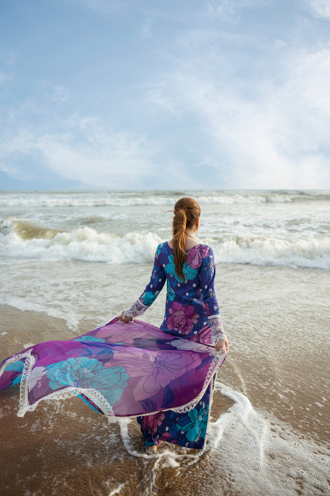 Embroidered Viscose 3-Piece Suit