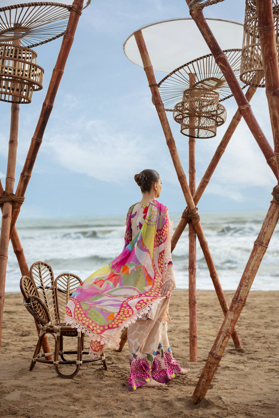 Embroidered Viscose 3-Piece Suit