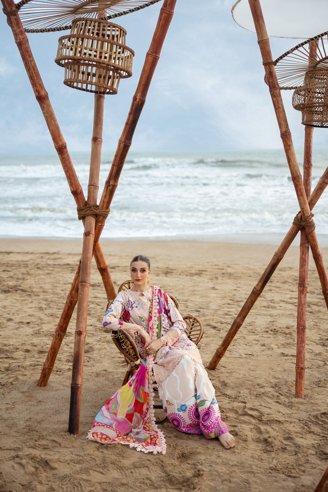 Embroidered Viscose 3-Piece Suit