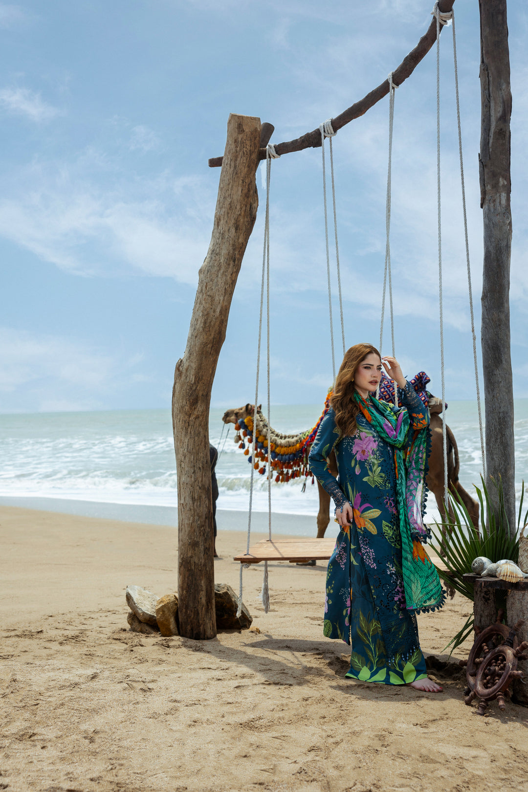 Embroidered Viscose 3-Piece Suit