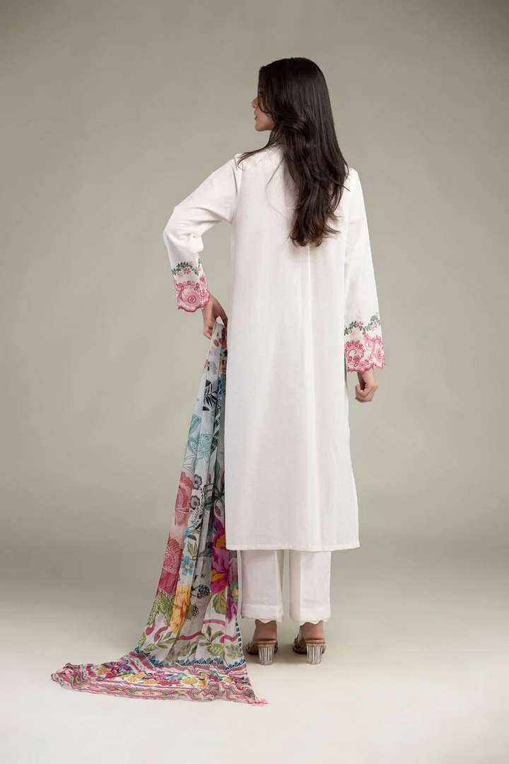 Embroidered | Cambric Fabrics 3 Piece