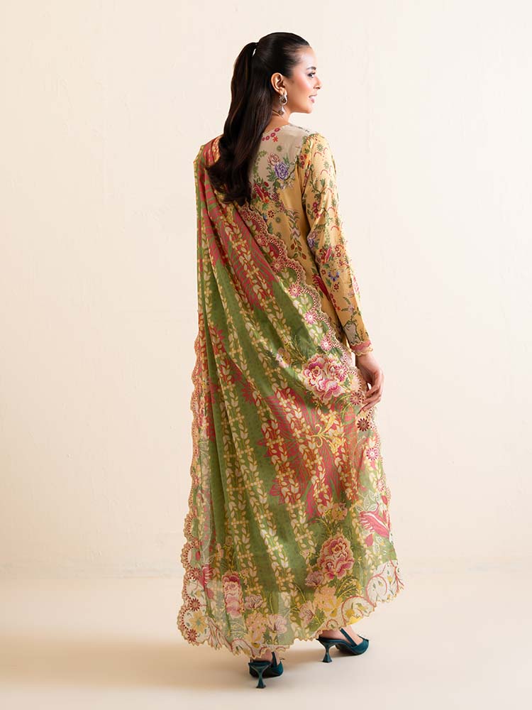 3-Piece Unstitched Embroidered Lawn Suit