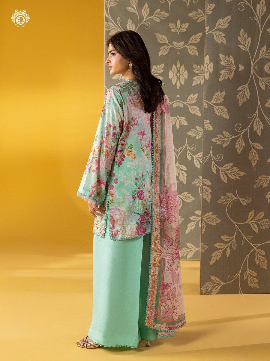 KROMA  3-Piece Unstitched Embroidered Dress
