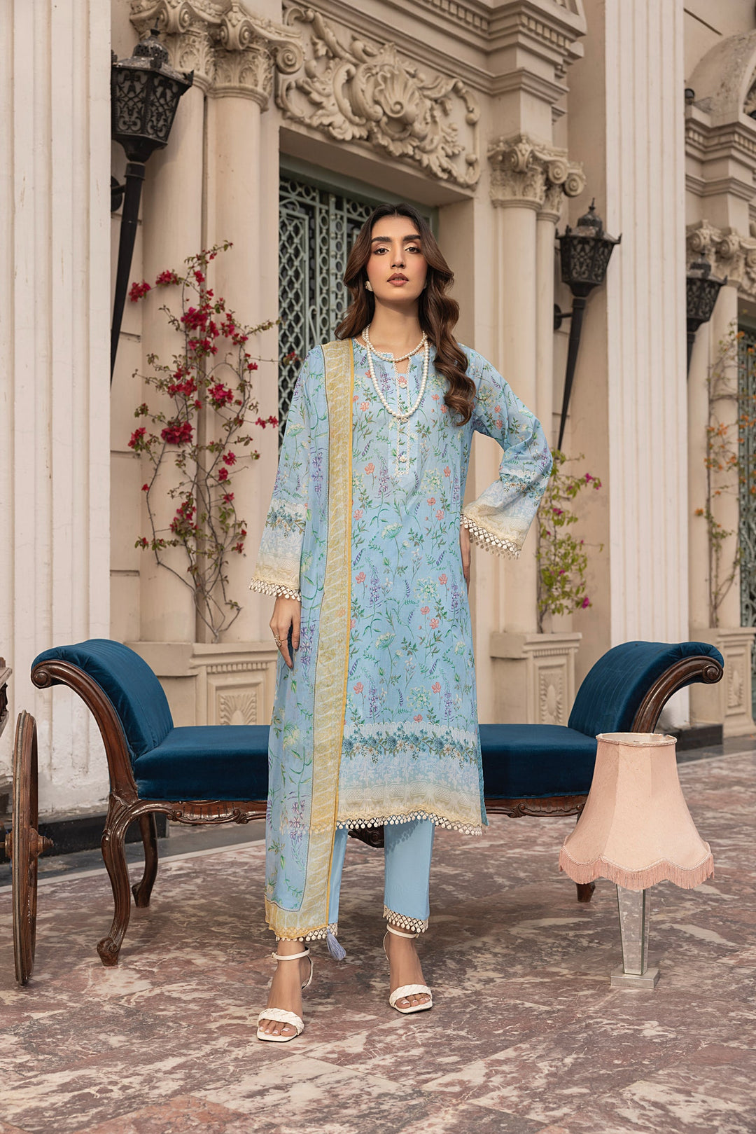 Printed Unstitched 03 Piece