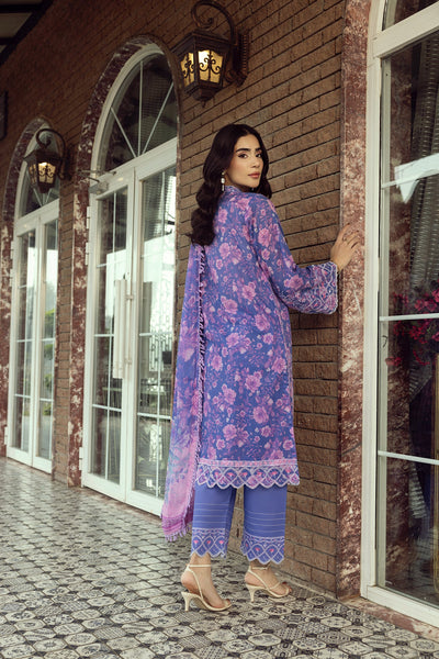 03 Piece Unstitched Printed Embroidered With Printed Chiffon Dupatta