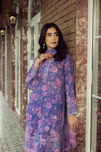 03 Piece Unstitched Printed Embroidered With Printed Chiffon Dupatta