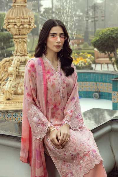 03 Piece Unstitched Printed Embroidered With Printed Chiffon Dupatta
