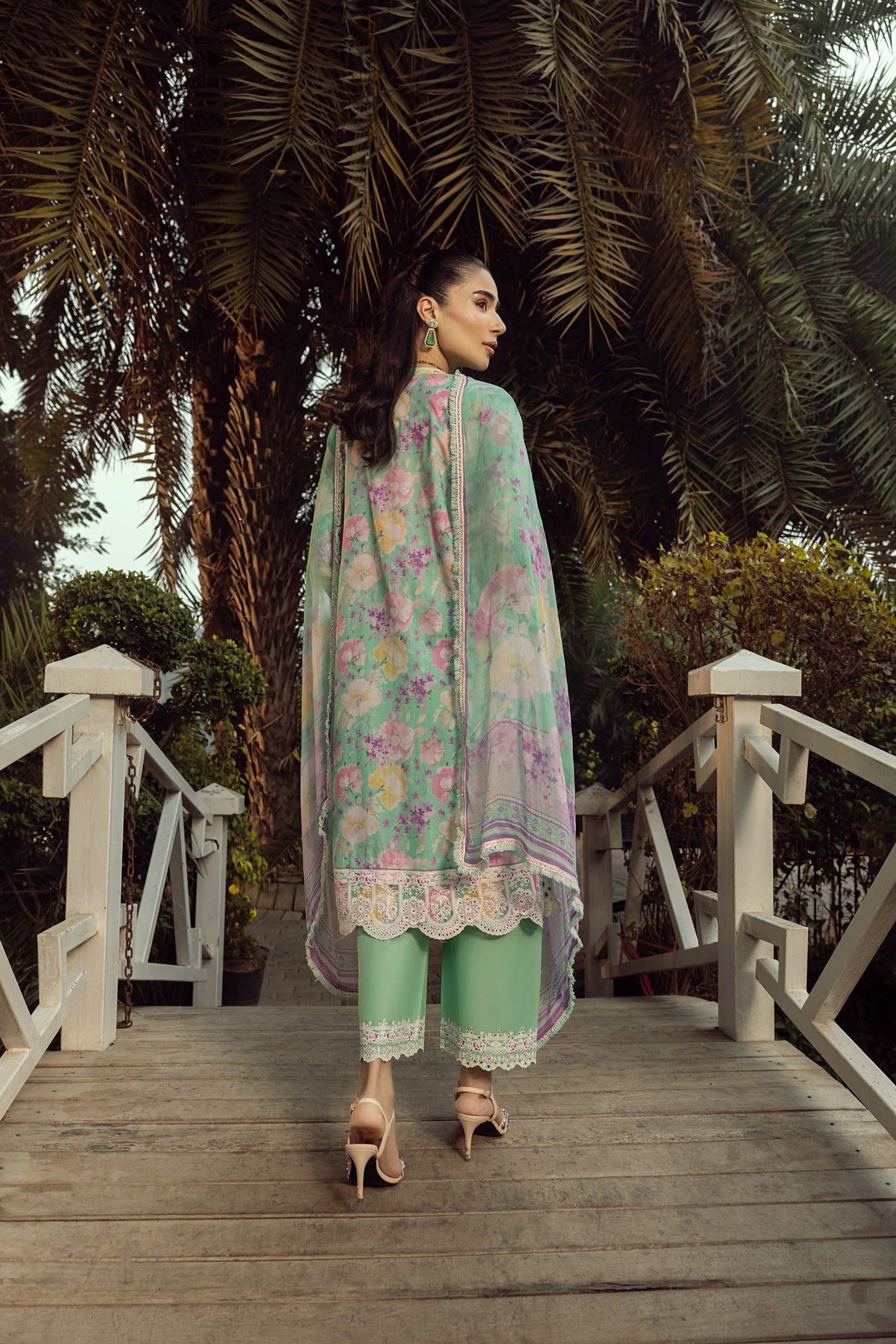 03 Piece Unstitched Printed Embroidered With Printed Chiffon Dupatta